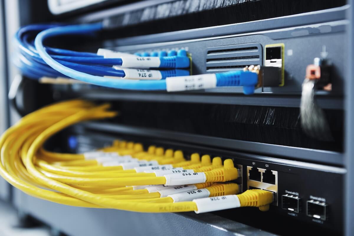 business-network-infrastructure-midland-tx Network switches and organized cabling representing business IT infrastructure in Midland, Texas.